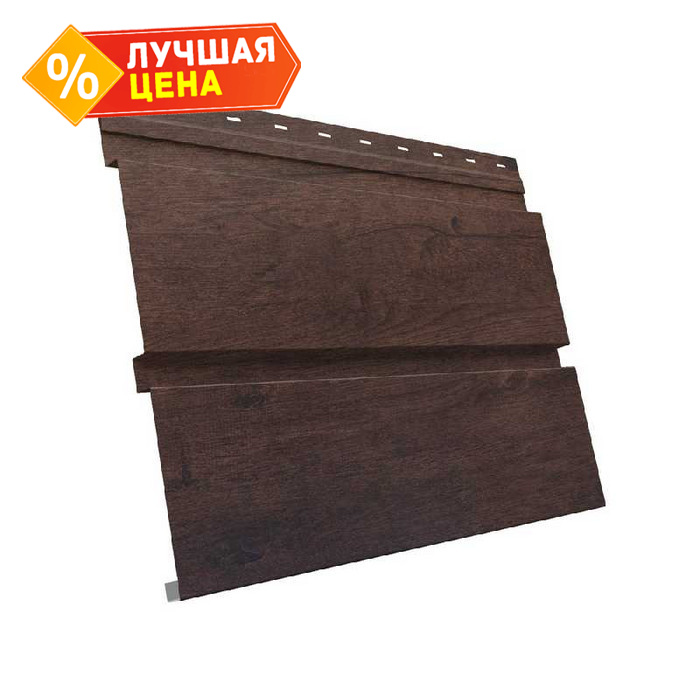 Металлический софит Квадро брус без перфорации 0,45 Print Elite Antique Wood