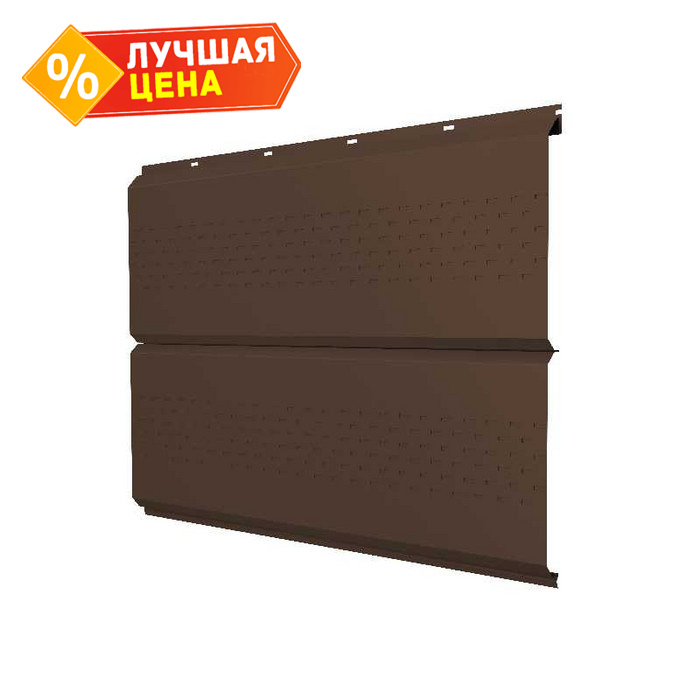 Софит ЭкоБрус new без перфорации 0,5 Satin RAL8017 шоколад