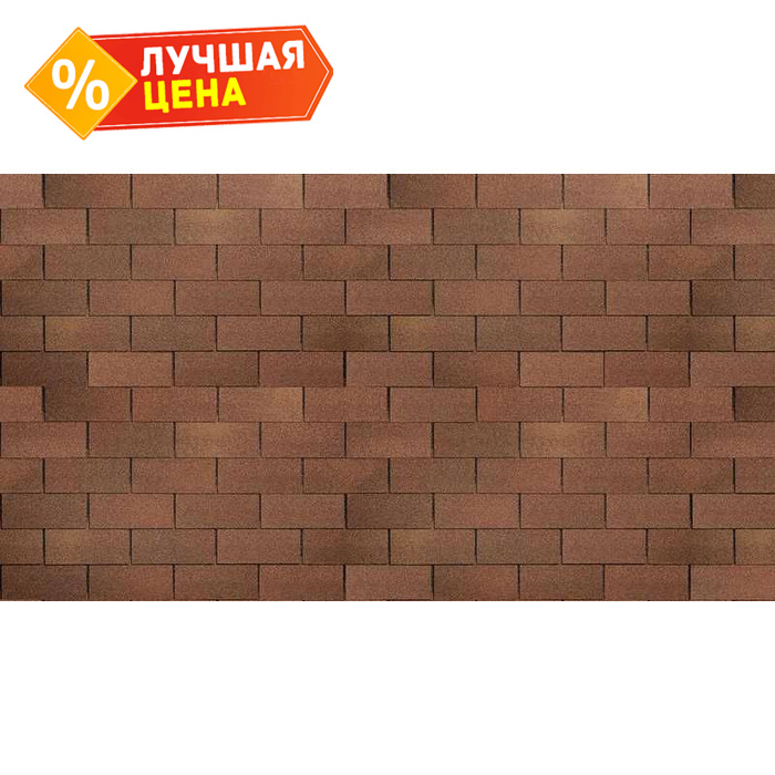 Гибкая черепица Технониколь Шинглас Фламенко Коричневый