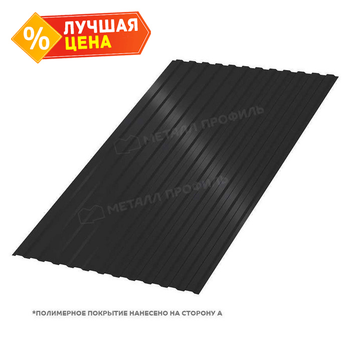 Профлист Металл Профиль МП-10 0,5 PURMAN® RAL 9005 Черный темный | B