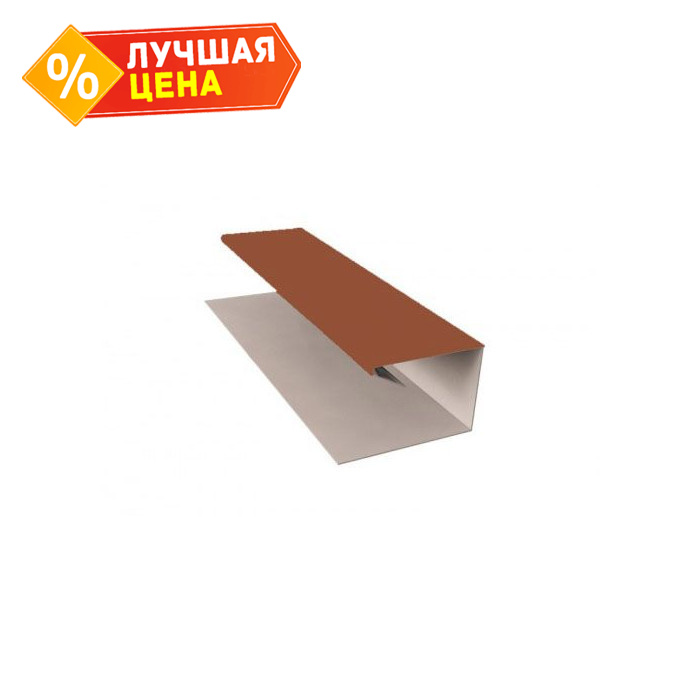 J-Профиль 18мм 0,5 Satin с пленкой RAL 8004 терракота