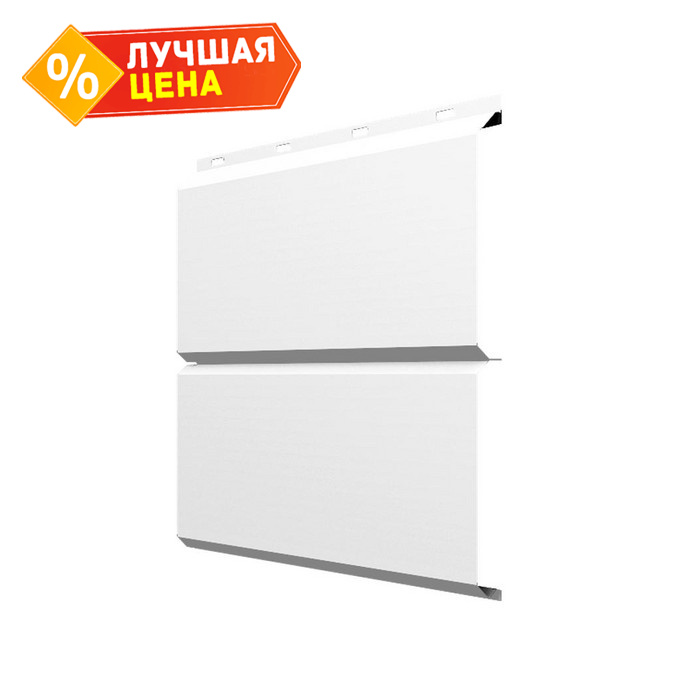 Софит ЭкоБрус без перфорации 0,345 Grand Line 0,5 Satin RAL9003 сигнальный белый