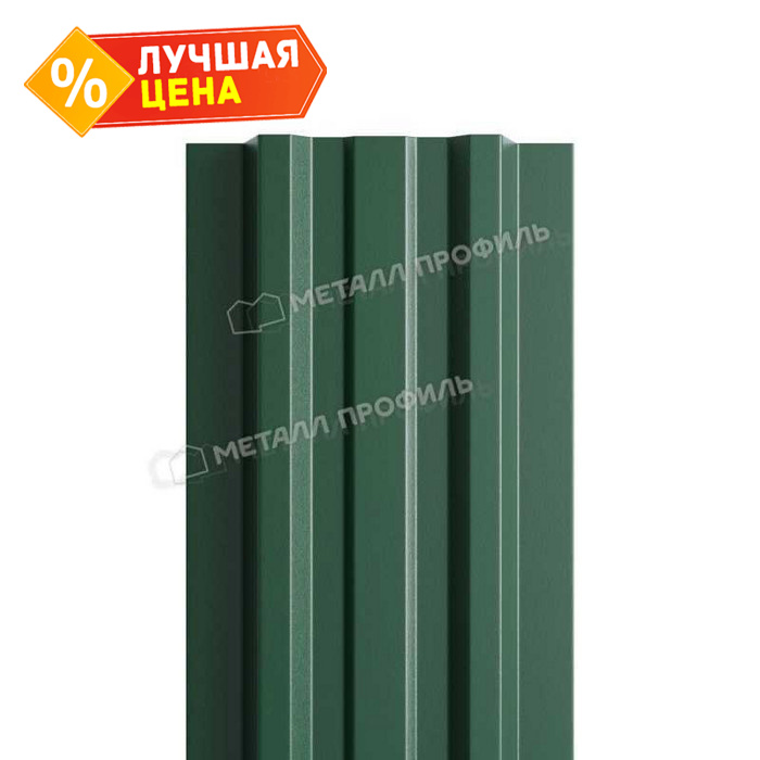 Штакетник Металл Профиль LАNE-T 0,5 PURMAN® RAL6005 Зеленый мох