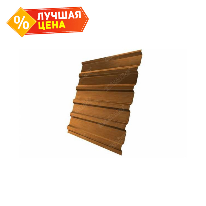 Профлист Grand Line С20В Print-double Elite 0.45 мм Golden Wood