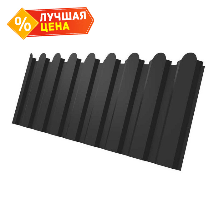 Профлист Grand Line фигурный C20A Drap 0.45 мм RAL 7016 Антрацитово-Серый