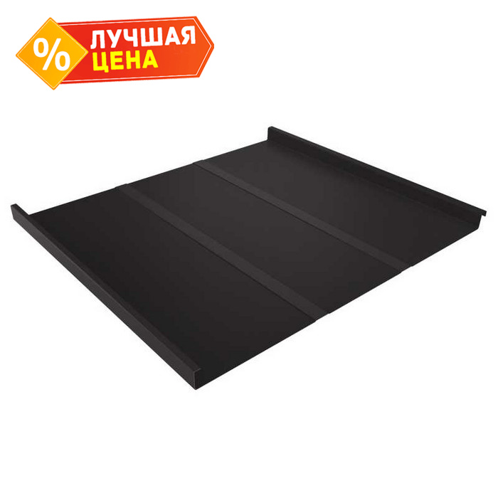 Фальцевая кровля Фальц двойной стоячий Line Grand Line 0,5 Satin Matt RR 32 Темно-Коричневый