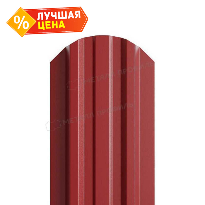 Штакетник Металл Профиль LАNE-O 0,5 PURMAN® RAL3011 Коричнево-красный