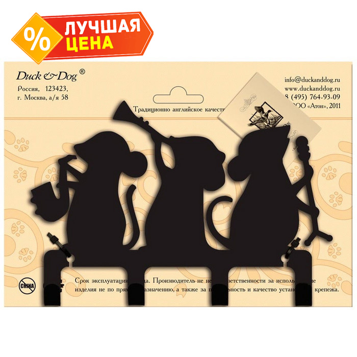 Крючок четырехрожковый Duck & Dog №4-01 Оркестр