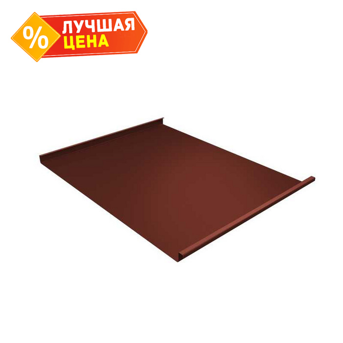 Фальцевая кровля Фальц двойной стоячий Grand Line 0,5 Satin RAL 8004 Терракота