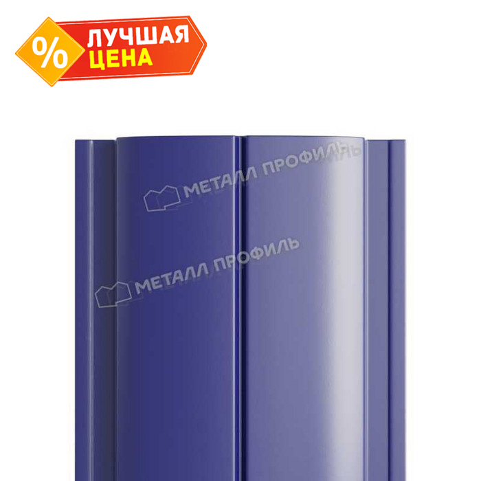 Штакетник Металл Профиль ELLIPSE-T 0,5 NormanMP RAL5002 Ультрамарин