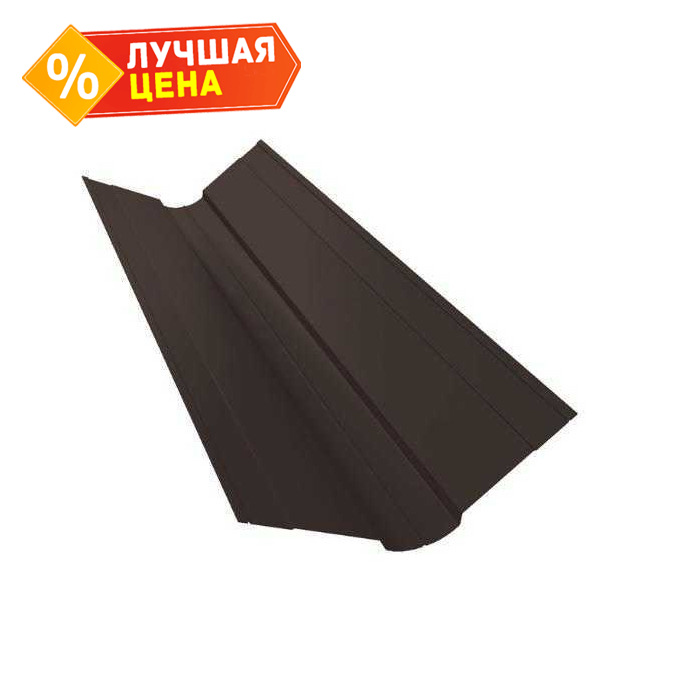 Планка ендовы верхней фигурной 150x150 0,5 Rooftop Matte RR 32 темно-коричневый