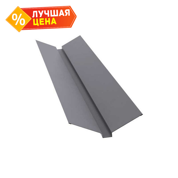 Планка ендовы верхней 115х30х115 0,4 PE с пленкой RAL 7004