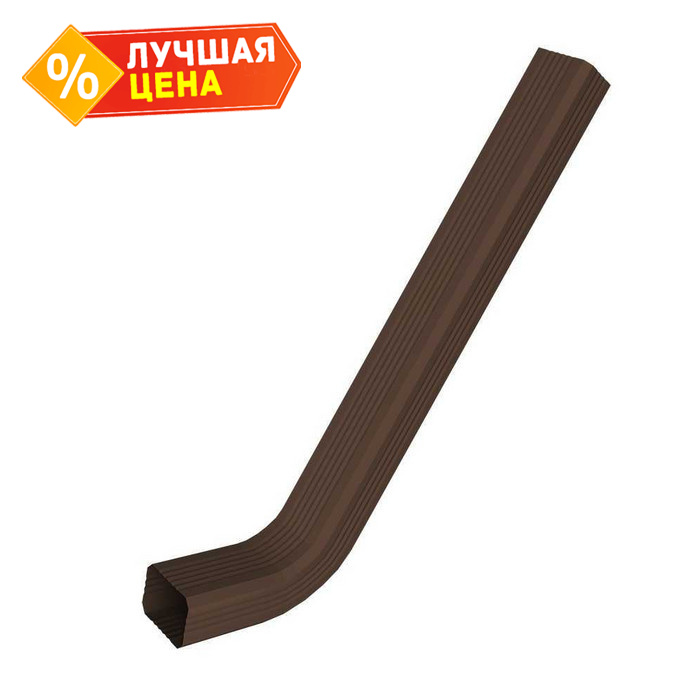 Труба гофрированная Vortex Lite Matt 76х102х3000 мм RAL 8017 шоколад