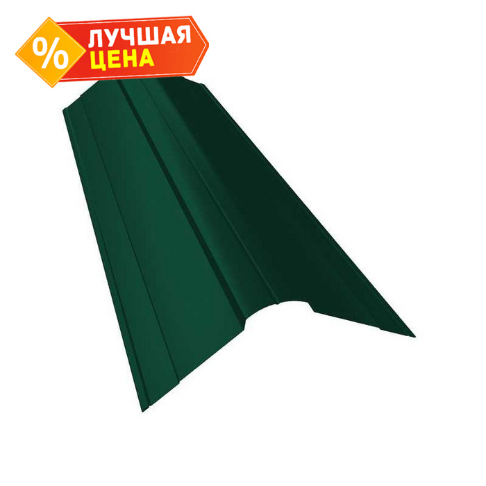 Планка ендовы верхней Grand Line фигурной 100x100 0,45 Drap RAL 6005 зеленый мох