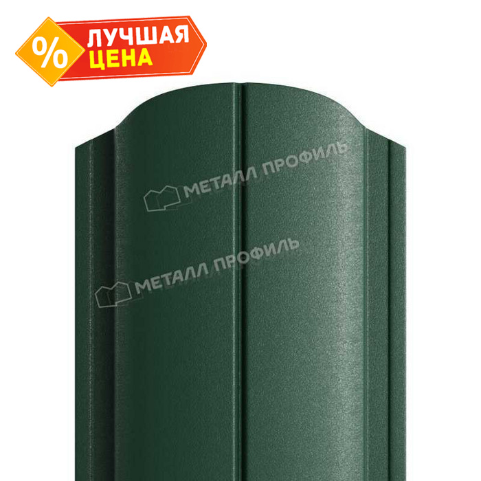 Штакетник Металл Профиль ELLIPSE-O 0,45 VikingMP® RAL6005 Зеленый мох