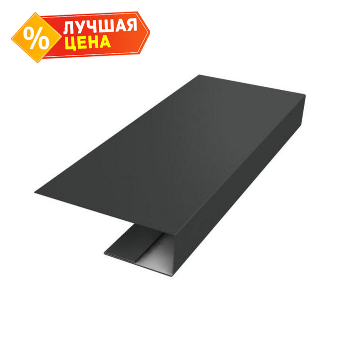 J-Профиль 12мм 0,5 Satin с пленкой RAL 7016 серый антрацит