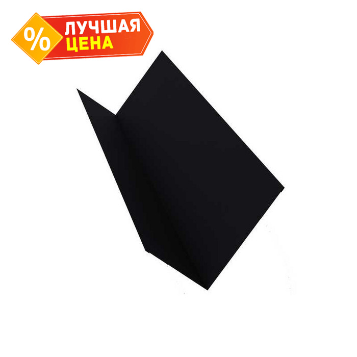 Планка примыкания 90х140 0,5 Satin с пленкой RAL 9005 черный