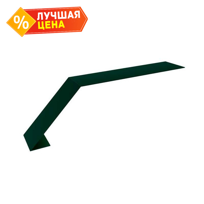 Планка капельник 100х60 0,5 Quarzit lite с пленкой RAL 6005 зеленый мох