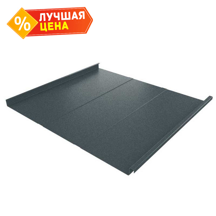 Фальцевая кровля Фальц двойной стоячий Line Grand Line 0,5 GreenCoat Pural BT, matt RAL 7016 Антрацитово-Серый