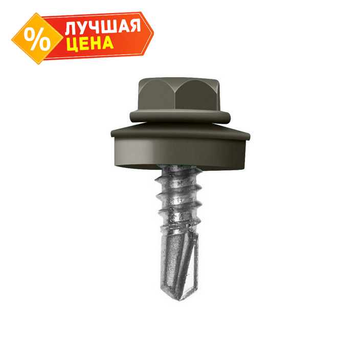 Саморез кровельный Daxmer 4,8х29 RAL 7039 (250) сверло №1