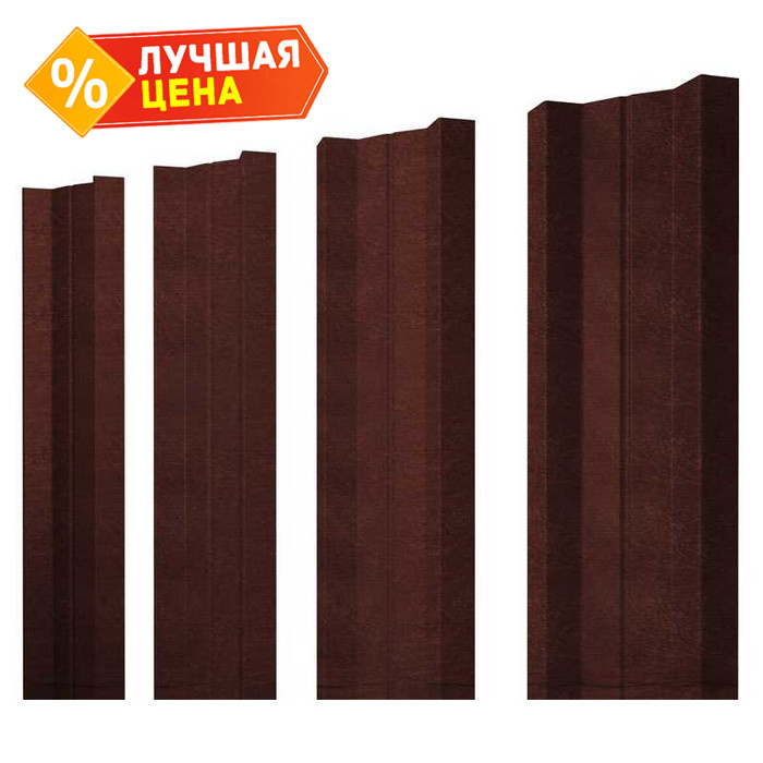 Металлический штакетник М-образный 0,5 Print Grand Line 0,5 Print Elite Cherry Wood Cherry Wood