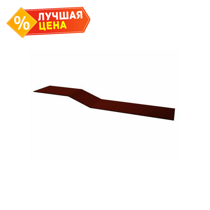 Планка крепежная фальц Grand Line 0,5 GreenCoat Pural BT с пленкой RR 29 красный (RAL 3009 оксидно-красный)