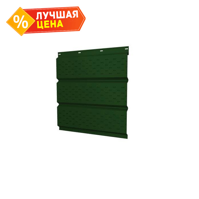 Софит ЭкоБрус с перфорацией 0,345 Grand Line 0,5 Quarzit lite RAL6005 зеленый мох