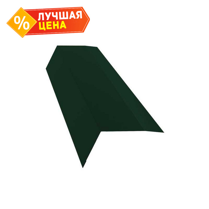 Планка карнизная 100х65 0,5 GreenCoat Pural BT, matt RR 11 темно-зеленый (RAL 6020 хромовая зелень)