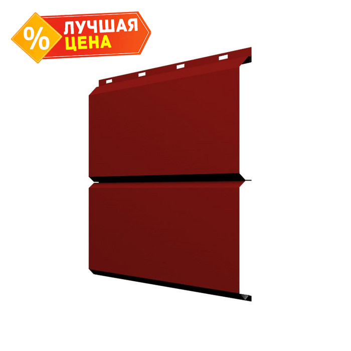 Софит ЭкоБрус без перфорации 0,345 Grand Line 0,5 Satin RAL3011 коричнево-красный