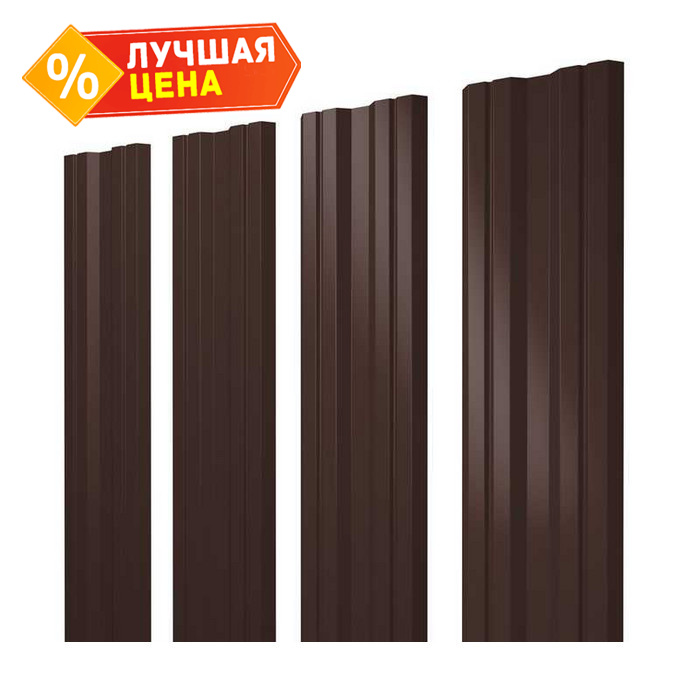 Штакетник Twin Grand Line 0,45 Drap TwinColor RAL8017 Шоколад