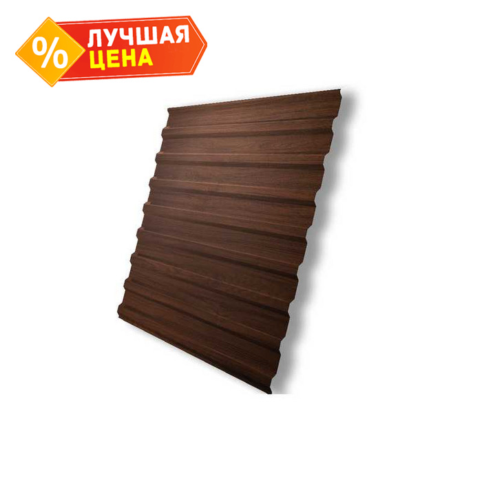 Профлист Grand Line С20В Print Elite 0.45 мм Choco Wood