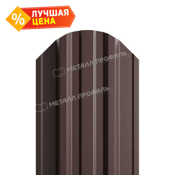 Штакетник Металл Профиль TRAPEZE-O 0,5 PURETAN® RR 32 Темно-коричневый