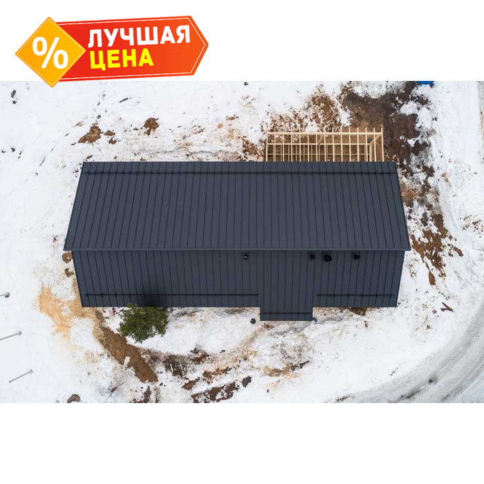 Фальцевая кровля Кликфальц Pro Grand Line 0,45 Drap ST RAL 9005 Черный