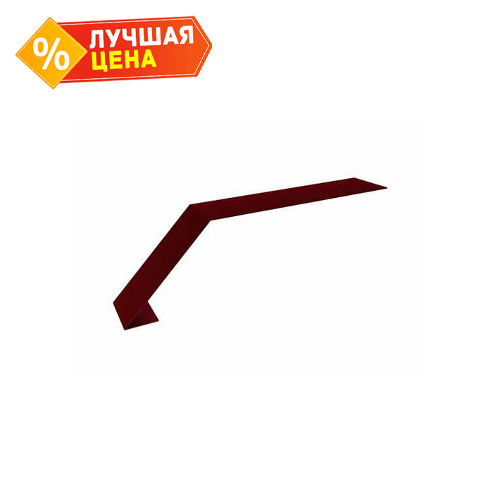 Планка капельник 100х60 0,5 Velur RAL 3005 красное вино