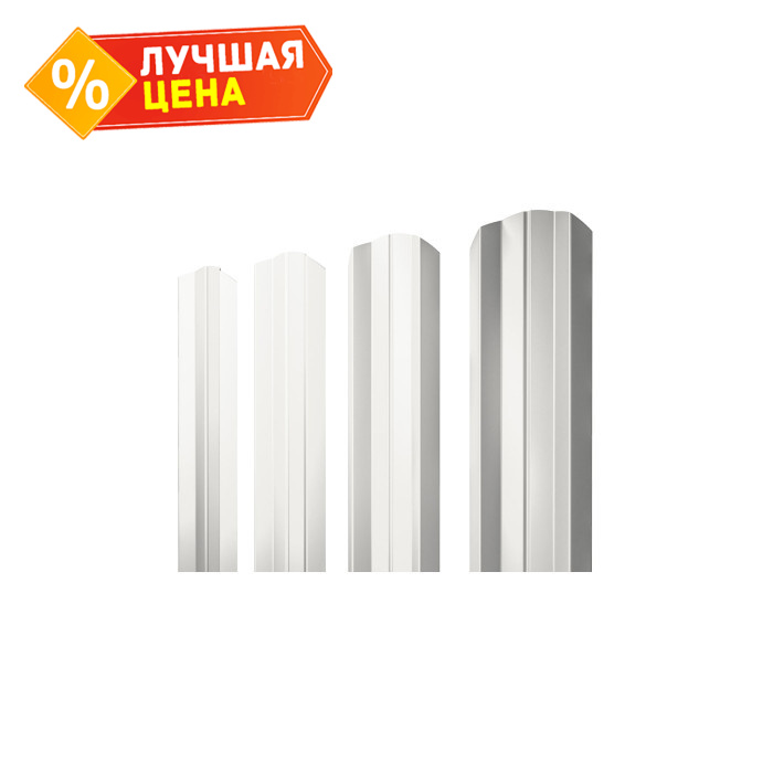 Штакетник М-образный А Grand Line 0,45 Полиэстер RAL9003 Сигнальный Белый