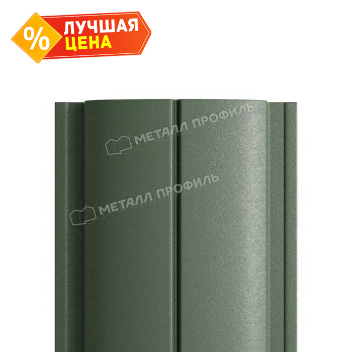 Штакетник Металл Профиль ELLIPSE-T 0,45 VikingMP® RAL6007 Бутылочно-зеленый