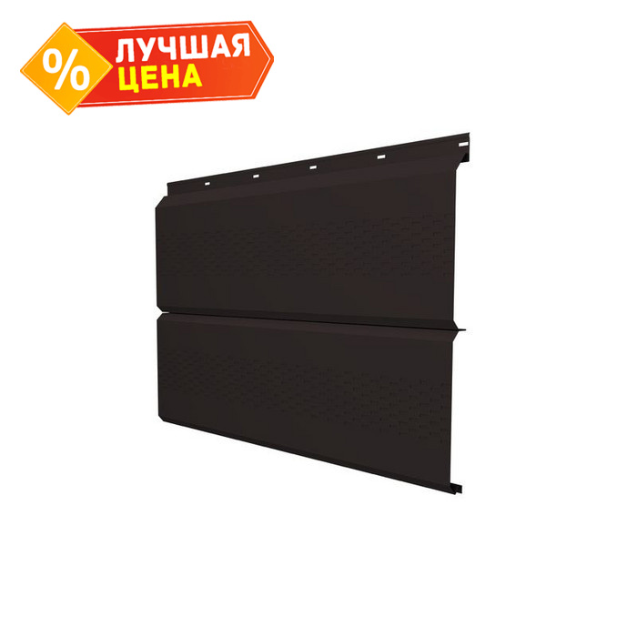 Софит ЭкоБрус с перфорацией 0,345 Grand Line 0,5 Velur RAL9005 черный