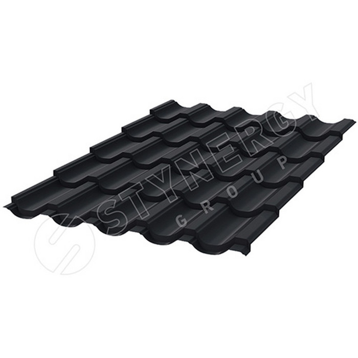 Металлочерепица Stynergy Garda CORUNDUM50 (0.5) RAL 9005