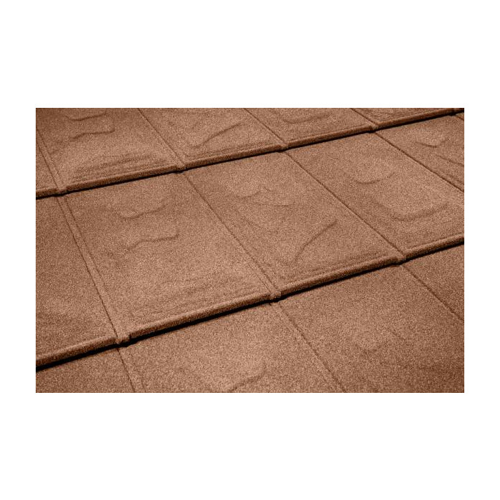 Композитная черепица Метротайл (Metrotile) серия I-Slate, цвет терракот, 1340х430 мм