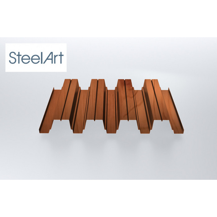 Профнастил SteelX Н75 SteelArt  0,4  Золотой дуб