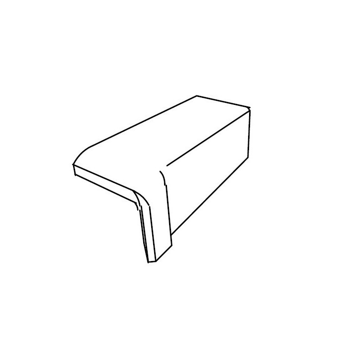 Боковая правая черепица, Квест, Матовый коричневый, Maruso