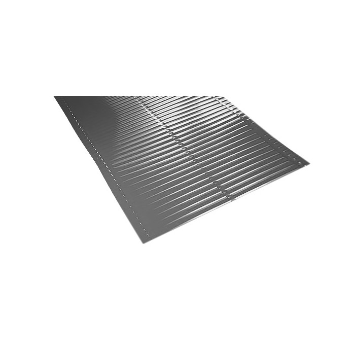 Ребристый желобок (ендова) 0,8 мм, 1500х500 мм, Серый, алюминий, ФЭЗ