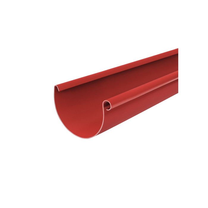 Желоб водосточный, пвх, L-4 м, d-125 мм, красный, BRYZA