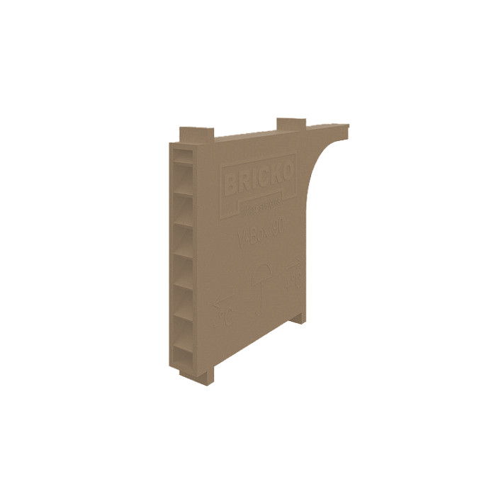 Вентиляционно-осушающая коробочка V-box 90, песчано-коричневая, Bricko