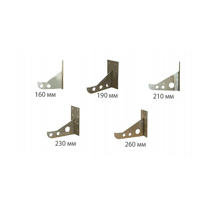 Кронштейн для оконных проемов с утеплителем, из нержавеющей стали, 210мм, Bricko