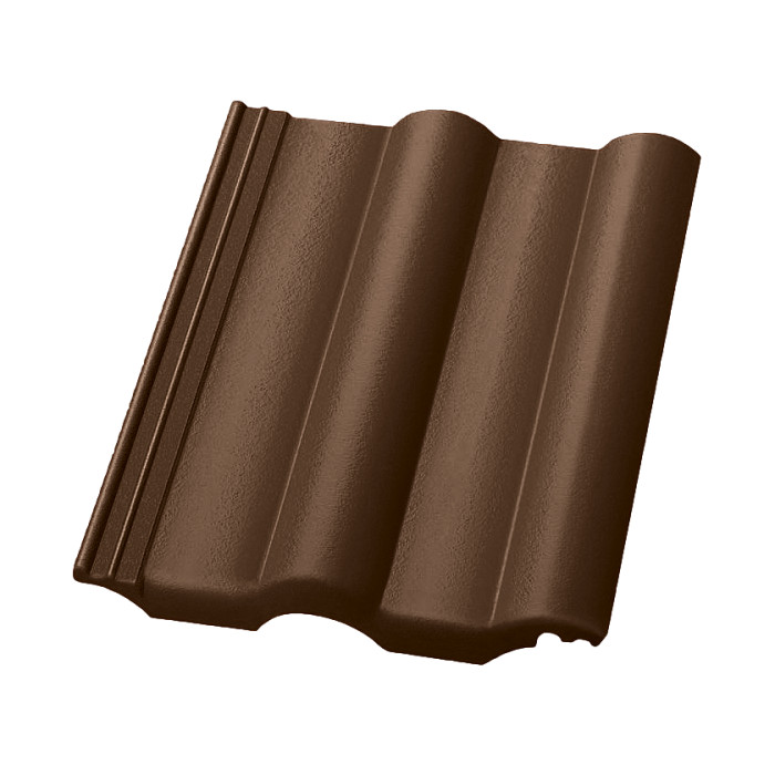 Цементно-песчаная черепица рядовая, Finkerberger, LongLife glazed Медно-коричневый, Nelskamp