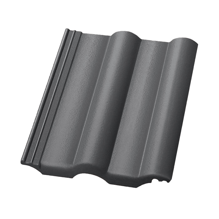 Цементно-песчаная черепица рядовая, Finkerberger, LongLife glazed Серый, Nelskamp