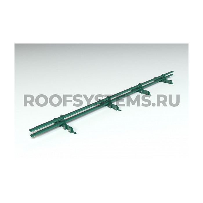 Комплект снегозадержания Prestige ZN 3м., Master для фальцевой кровли, (состав: 4 опоры, 16 зажимов, 2 трубы, комплект крепления), зелёный мох, Roofsystems