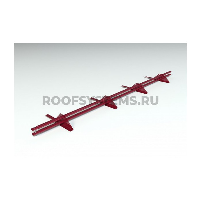 Комплект снегозадержания Prestige ZN , 3м., для композитной черепицы/сланца, (состав: 4 опоры, 2 трубы, комплект крепления), красное вино, Roofsystems