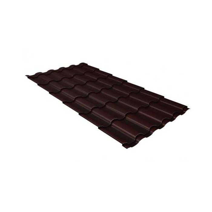 Металлочерепица Grand Line Kredo 0,5 Quarzit PRO Matt RAL 8017 Шоколад